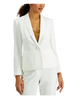 Crepe One-Button Blazer