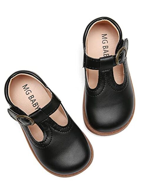 DADAWEN Girl's Classic Mary Jane School Uniform Shoes Flat Dress Shoes