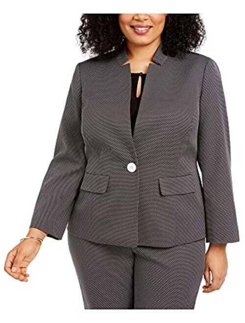 Kasper Women's Long Sleeve 1 Button Pin Dot Jacket