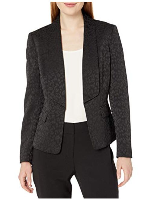 Kasper Petite Textured Shawl-Collar Cardigan Jacket
