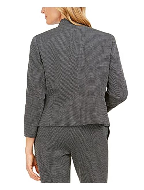 Kasper Women's 3/4 Sleeve Pin Dot Cut Out Collar Kissing Jacket