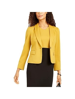 Women's 1 Button Shawl Collar Ponte Jacket