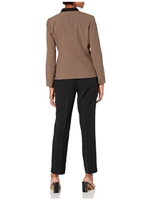 Kasper Women's Houndstooth Combo Jacket and Slim Pant