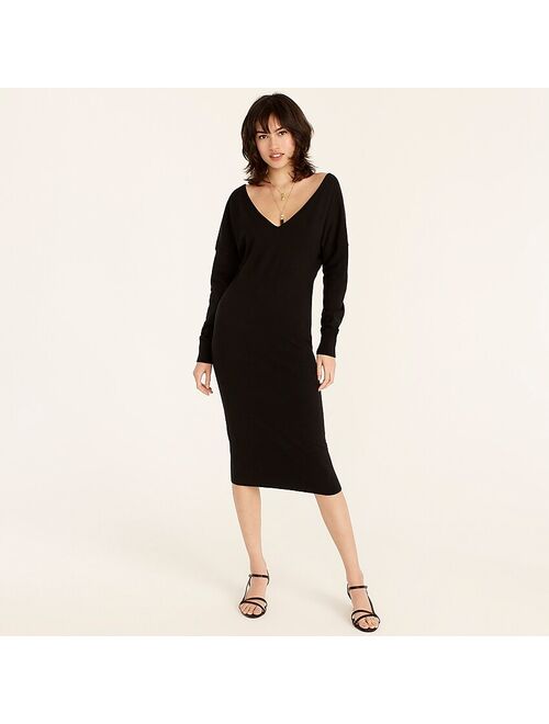 J.Crew Featherweight cashmere wide V-neck dress