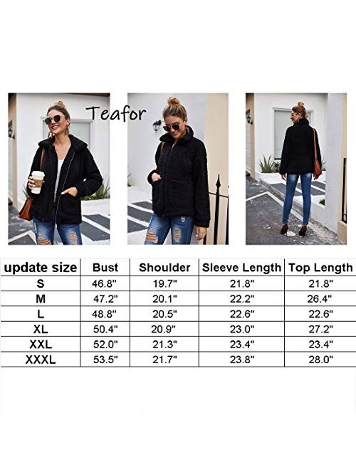 YYW Womens Shearling Coat Long Sleeve Lapel Zip Up Shaggy Sherpa Jacket Camel Faux Oversized Outwear