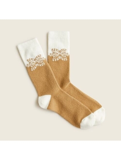 Cozy snowflake socks