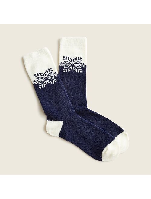 J.Crew Cozy snowflake socks