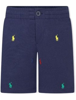 Polo Pony-embroidered cotton shorts