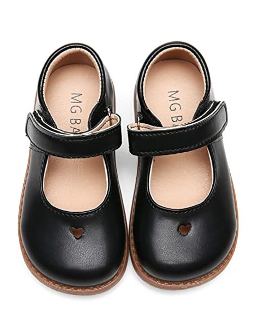 DADAWEN Toddler Little Girl T-Strap Mary Jane Dress Shoes Flats Party School Shoes