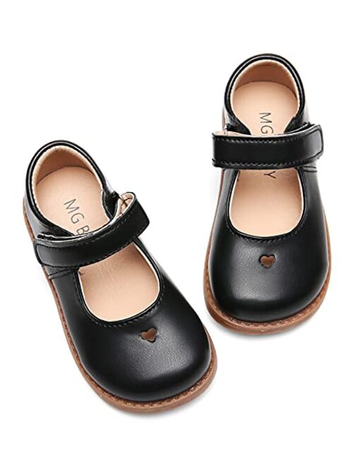 DADAWEN Toddler Little Girl T-Strap Mary Jane Dress Shoes Flats Party School Shoes