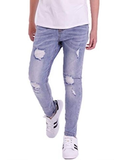 Boys Skinny Jeans Stretch Slim Fit Denim Pants for Kids