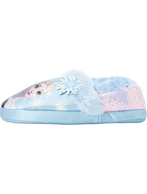 Disney Girls’ Slippers – Disney Princess and Frozen Fuzzy Slippers (Toddler/Little Girl)