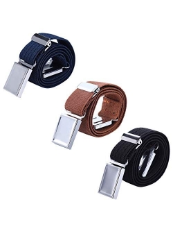 3 PCS Kids Adjustable Magnetic Belts - Easy to Use Magnetic Buckle Belt for Boys and Girls