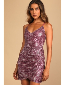 Daring to Dance Gunmetal Sequin Bodycon Tulip Mini Dress