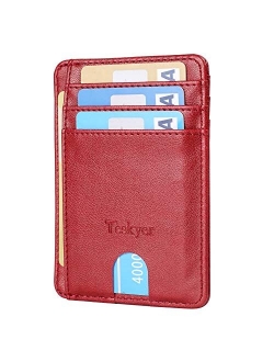 Teskyer Minimalist Wallet, Slim Wallet for Men Women, Credit Card Holder Wallet, RFID Blocking Front Pocket Wallet