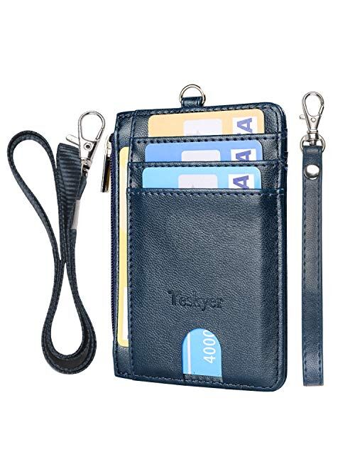 Teskyer Minimalist Wallet, Slim Wallet for Men Women, Credit Card Holder Wallet, RFID Blocking Front Pocket Wallet