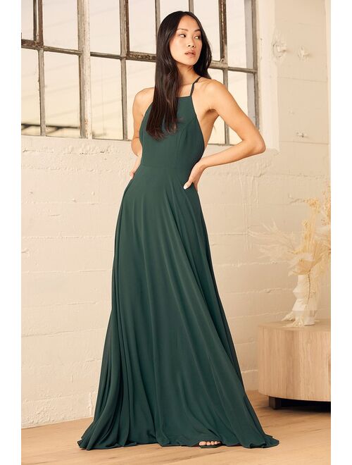 Lulus Mythical Kind of Love Slate Blue Maxi Dress