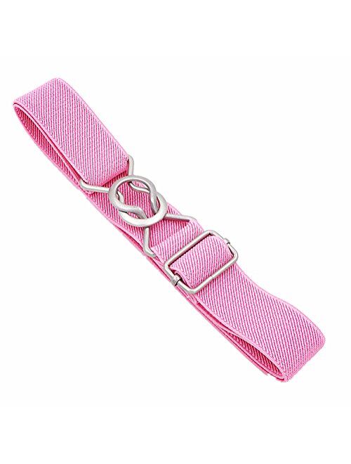 Kids Toddlers Belts Elastic Stretch Adjustable Belt For Small Boys Girls School Uniforms Pants With Easy Buckle