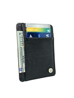 Genuine Leather Slim Wallets for Men - Golf Wallet for Minimalist - RFID Protection - Top Golf Accessories Must Have