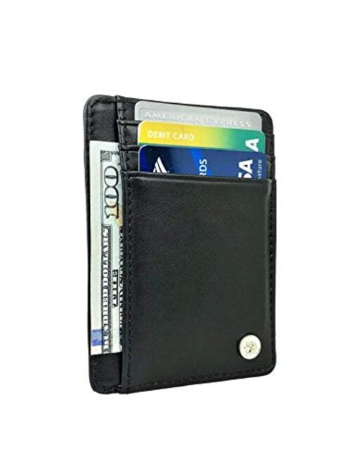 Buy Genuine Leather Slim Wallets for Men - Golf Wallet for Minimalist ...