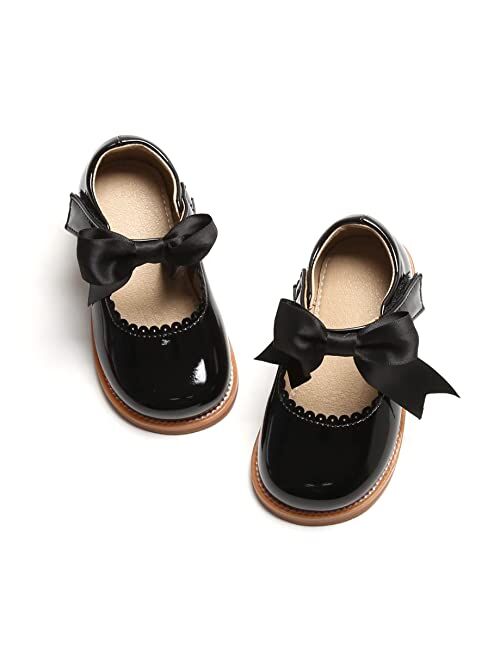 Felix & Flora Toddler Little Girl Mary Jane Dress Shoes - Ballet Flats for Girl Party School Shoes