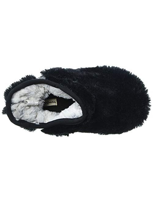 Dearfoams Unisex-Child Charlotte faux faux fur Bootie Slipper