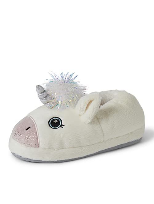 Dearfoams Unisex-Child Kids Toddlers Whimsical Animal Critter Washable Slipper