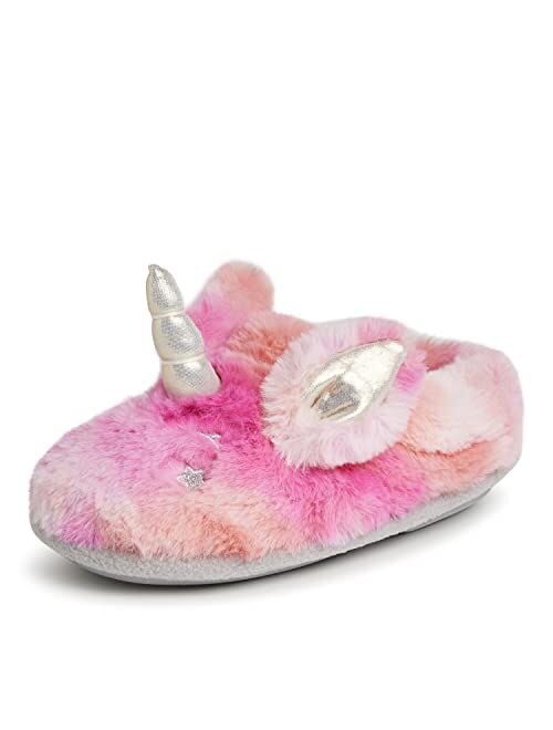 Dearfoams Unisex-Child Kids Toddlers Whimsical Animal Critter Washable Slipper