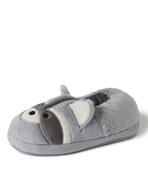 Dearfoams Unisex-Child Kids Toddlers Whimsical Animal Critter Washable Slipper