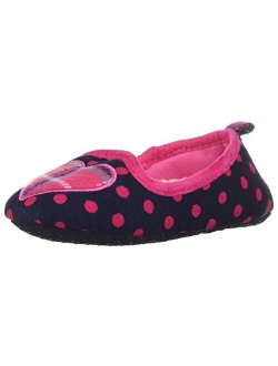 Unisex-Child Kid's Polka Dot Loafer with Plaid Heart Slipper