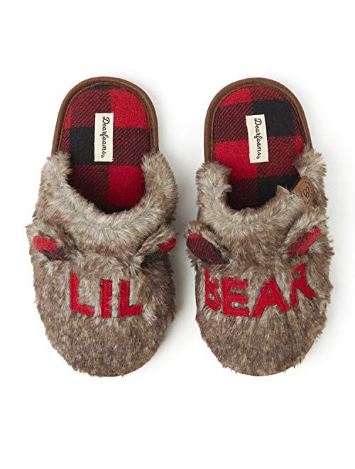 Dearfoams Unisex-Child Lil Bear Slipper