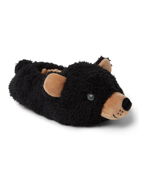 Dearfoams Rowan Kids' Bear Critter Closed Back Slippers