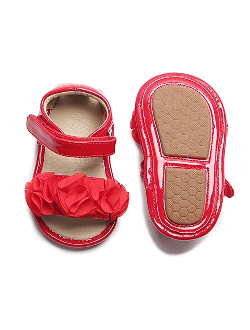 Felix & Flora Baby Toddler Girls Boys Sandals - Soft Rubber Sole Leather Baby Walking Shoes(Infant/Toddler)