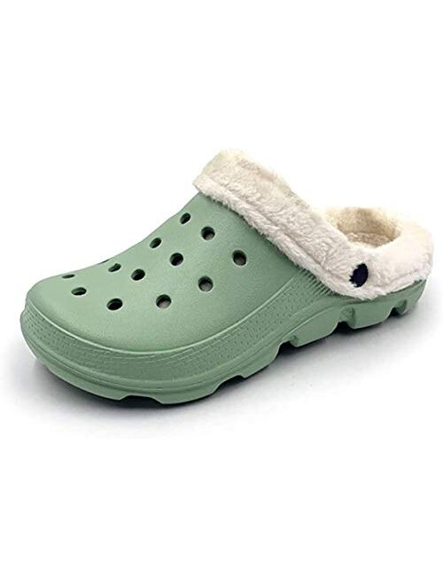 Oxgmoky Unisex Garden Clogs Shoes Classic Lined Clog | Warm and Fuzzy Slippers OXG1520