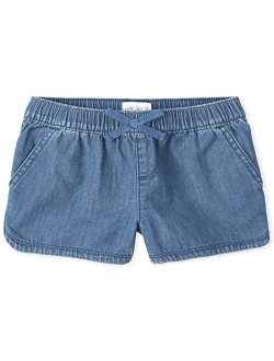 Girls' Slim Denim Pull on Shorts