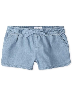 Girls' Slim Denim Pull on Shorts