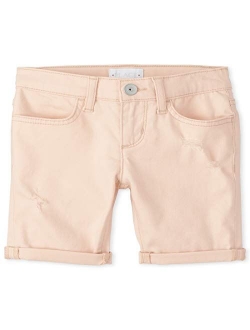 Girls' Slim Denim Skimmer Shorts