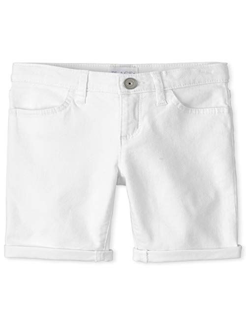 The Children's Place Girls' Slim Denim Skimmer Shorts