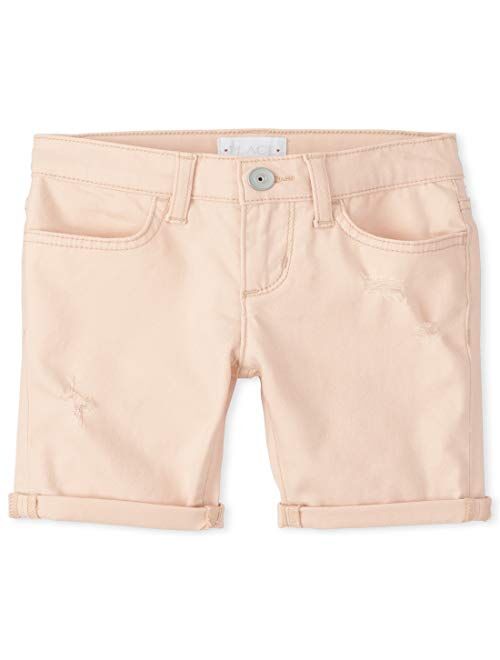 The Children's Place Girls' Slim Denim Skimmer Shorts