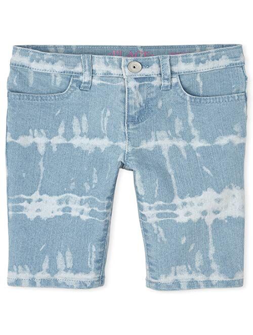 The Children's Place Girls' Slim Denim Skimmer Shorts