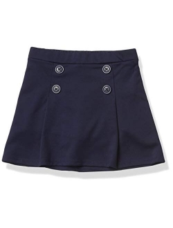 Girls' Toddler Uniform Ponte Knit Button Skort