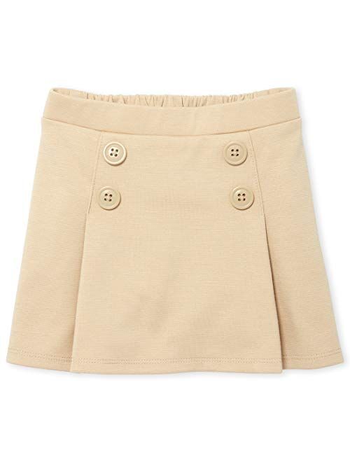 The Children's Place Girls' Toddler Uniform Ponte Knit Button Skort