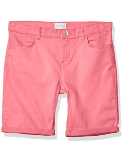 Girls' Roll Cuff Denim Skimmer Shorts