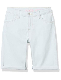 Girls' Roll Cuff Denim Skimmer Shorts