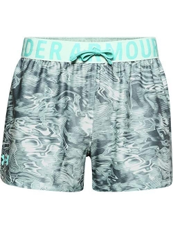 Girls' Play Up Printed Workout Gym Shorts