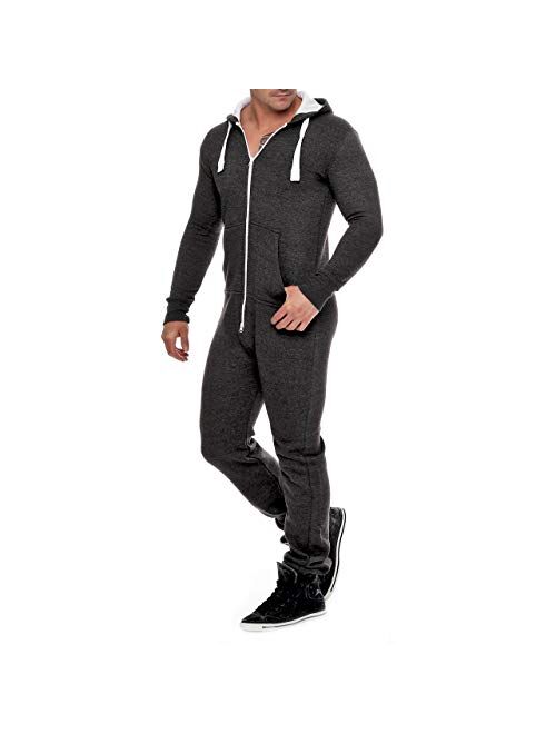 Men's Unisex Onesie Jumpsuit Elegant One Piece Pajama Playsuit Men's Sleepwear All in One