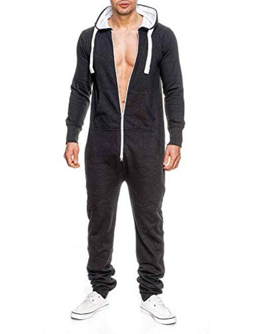 Men's Unisex Onesie Jumpsuit Elegant One Piece Pajama Playsuit Men's Sleepwear All in One