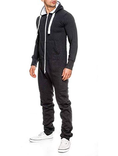 Men's Unisex Onesie Jumpsuit Elegant One Piece Pajama Playsuit Men's Sleepwear All in One