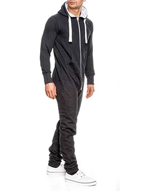 Men's Unisex Onesie Jumpsuit Elegant One Piece Pajama Playsuit Men's Sleepwear All in One