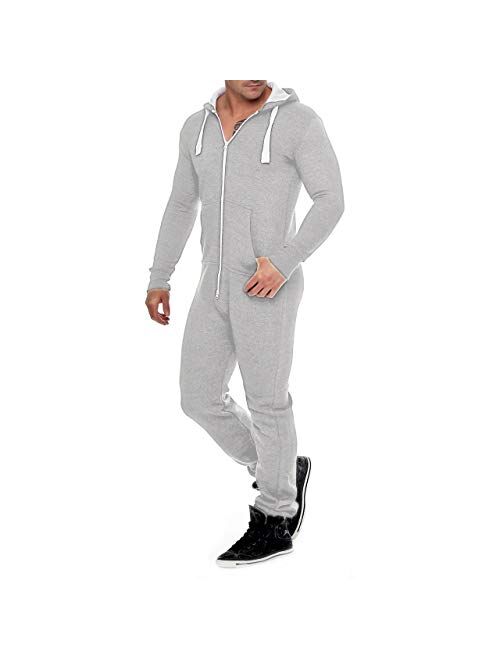 Men's Unisex Onesie Jumpsuit Elegant One Piece Pajama Playsuit Men's Sleepwear All in One